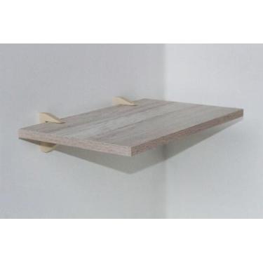 Imagem de Prateleira MDF Reta c/ Suporte PEAD  Mezzo Bianco 20x40 D-Core - D-COR