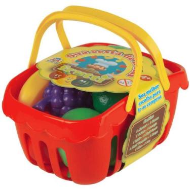 Imagem de Brincando de Casinha - Cesta de Frutas com 10 Peças - Braskit