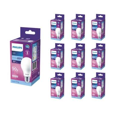 Imagem de Kit 10 Lâmpada Led Bulbo 13w = 90w 1311lm Bivolt Philips 6500k branca 