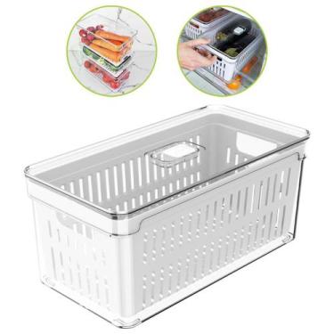 Imagem de Pote Organizador de Alimentos Geladeira Clear Fresh Ou, 5L Cesto