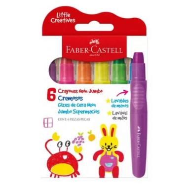 Imagem de Giz de Cera Jumbo Neon - Faber-Castell - Faber Castell