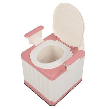 Imagem de Cômoda de cabeceira Vomeko para adultos, cômoda com assento e encosto acolchoados, vaso sanitário antiderrapante, vaso sanitário de cabeceira com alta capacidade de peso para