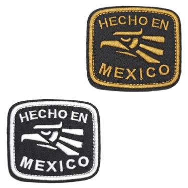 Imagem de Emblema tático engraçado Hecho En Mexico bordado com gancho e laço aplique militar para jeans, bolsas, chapéus, roupas, mochilas, jaqueta, colete