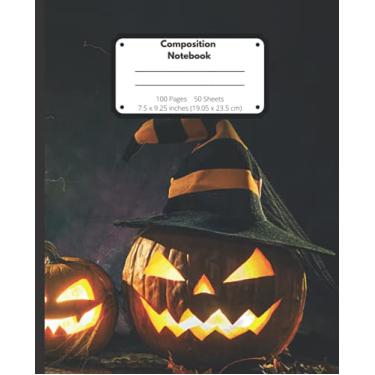 Imagem de Composition Notebook: Halloween Wide Ruled Paper | Simple Soft Cover Lined 100 Page Writing Diary Libreta Lined | Workbook for Girls Boys Kids Teens Students