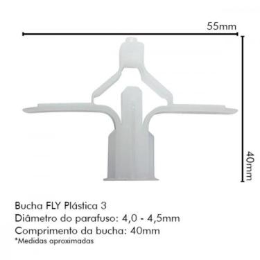 Imagem de Bucha Sfor Gesso Fly 03 C/250 - Sforplast