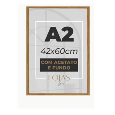 Imagem de Kit 6 Molduras Quadro A2 42x60 Com Acetato Poster Premium (Marrom)