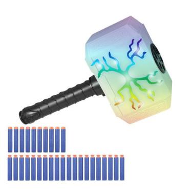 Imagem de Martelo Lançador de Dardos Coophit Thors - Brinquedo Infantil com Luze