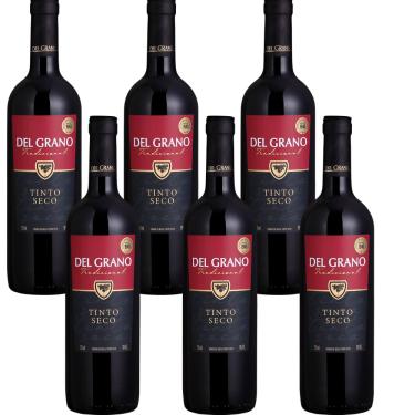 Imagem de Cx 6 Vinho de Mesa Tinto Seco Del Grano 750 ml