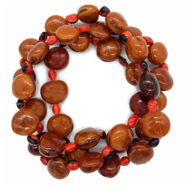 Imagem de Guia Olho de Boi com Olho de Cabra Umbanda Candomblé 60 cm - flash