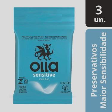 Imagem de Preservativo Camisinha Olla Sensitive - 3 Unidades