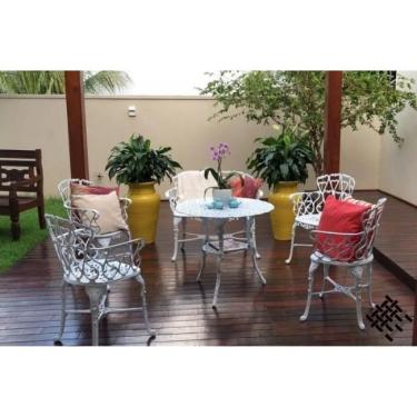 Imagem de Conjunto Área Externa Viena Jardim Varanda Piscina Área de Lazer Pousada Hotel Clube Área Gourmet Alumínio Fundido Artesane Móveis