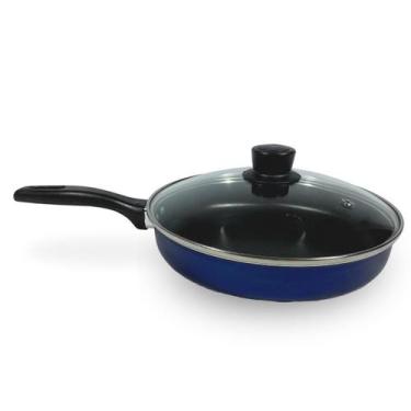 Imagem de Frigideira Reta Teflon Antiaderente 24cm com Tampa de Vidro - Alumínio
