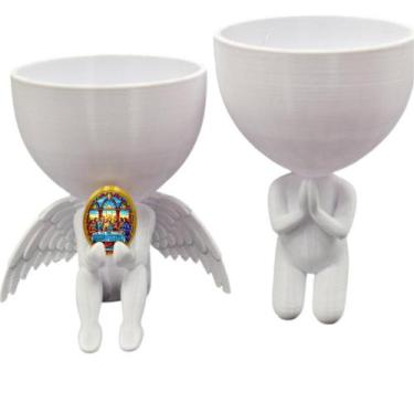 Imagem de Kit Decoração Santa Ceia Anjinho Relicario  Oração - Point da Fe