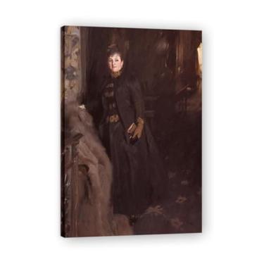 Imagem de LKXGRRSFG Impressões em tela Madame Clara Rikoff Anders Zorn - Arte de obra-prima sueca, decoração de parede serenidade de verão e coleção de galeria de casa 60 x 75 cm