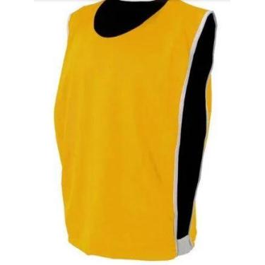 Imagem de Kit 12 Coletes Dupla Face Adulto - Genérico, Amarelo, Preto, Unico