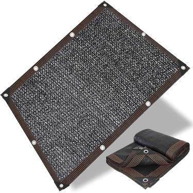 Imagem de Pano De Sombra Solar Ao Ar Livre 3x3.3ft 6.5x6.5ft 10x20ft 13x13ft Preto Protetor Solar Rede De Sombra Com Ilhós Resistente Aos Raios Uv, Armadilha De Malha De Somb, Black, 15mx8m(49.2ftx26.3ft)