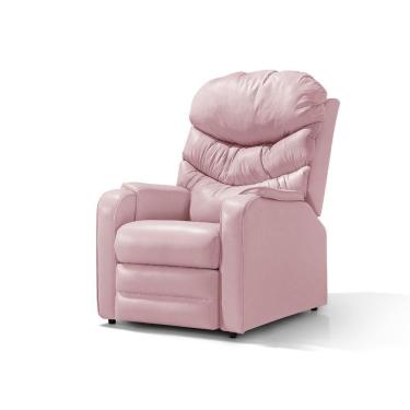 Imagem de Poltrona Portinari Reclinável Sala Quarto Consultório Corano Rosa
