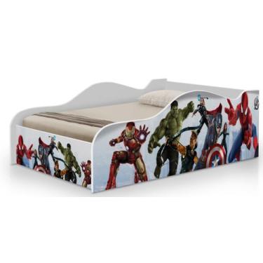 Imagem de cama de solteiro carro com proteção lateral para quarto - Frausto, Vin