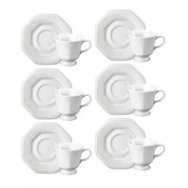 Imagem de Conjunto de Xícara de Chá com Pires 06 Peças Prisma Schmidt