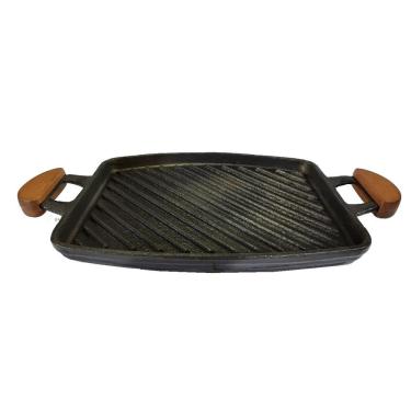 Imagem de Chapa Bifeteira Grill Antiaderente Alça 31X24Cm E Espátula