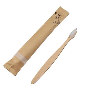 Imagem de Escova De Dente em Bambu Ecológica Biodegradável - 5 unidades(BRANCA - 5 unidades)