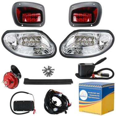 Imagem de Mixopoly Kit de luz de carrinho de golfe para EZGO Freedom TXT/T48 Gas & Electric 2014-up, 12 V Street Legal Kit de luz traseira de farol completo com interruptor de seta, botão de buzina, pisca-pisca