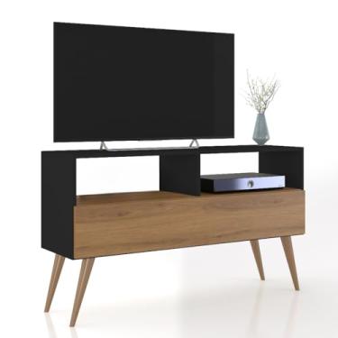 Imagem de Aparador Multiuso Rack Sala Cozinha (PRETO/NATURE)