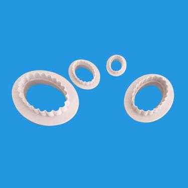 Imagem de Conjunto oval de cortador de biscoito dupla face - 4 peças/conjunto