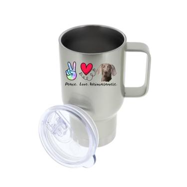 Imagem de DogsMakeMeHappy Caneca de viagem Weimaraners, ideia de presente Weimaraners, presente para amantes de Weimaraners, ideia de de Natal