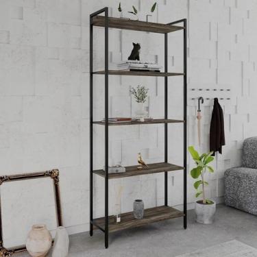 Imagem de Estante para Livros Industrial Aço Multiuso 5 Prateleiras 187cmx80cm A