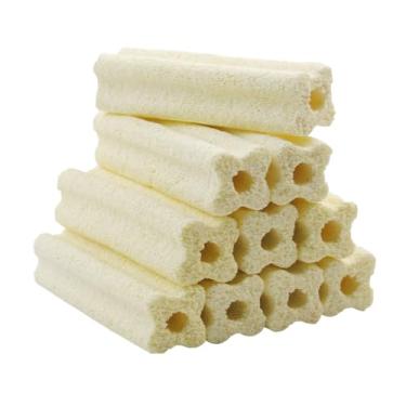 Imagem de PINVNBY 10 meios de filtro longos para aquário de peixes, blocos de biomídia de cerâmica de aquário de 16,2 polegadas para tanque de água doce e salgada, aquicultura e lagoas de carpas