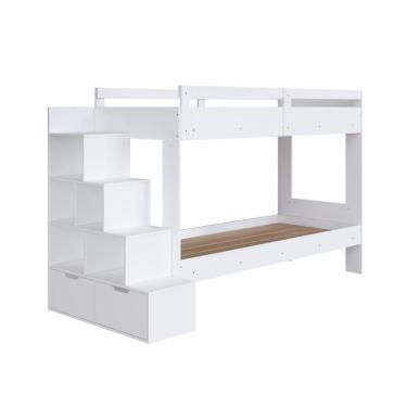 Imagem de Cama Beliche Com Colchão Infantil Branco Completa