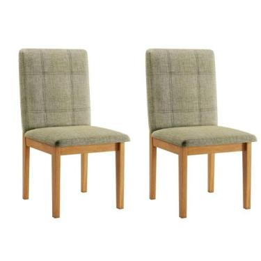 Imagem de Conjunto 2 Cadeiras Ágata Linho Bege - JCM Movelaria