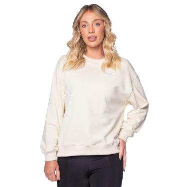 Imagem de Blusão de Moletom Feminino New Balance Small Logo Off White-Feminino