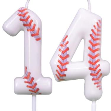 Imagem de Velas de aniversário (beisebol, número 14)