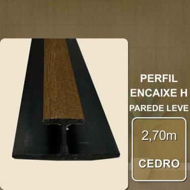 Imagem de Perfil de Encaixe Tipo H Cedro para Parede Leve  2,70m (barra) - FORMA