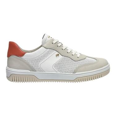 Imagem de Tênis Pegada Feminino Couro 211805 Branco/Giz/Orange