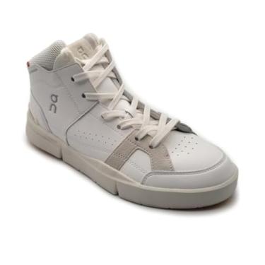 Imagem de On Tênis Feminino Roger Clubhouse Mid, Cano Médio, Branco, Tamanho 8,5