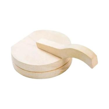 Imagem de Prensa De Massa Para Massa De Pastel De Madeira Maciça, Rápida E Fácil