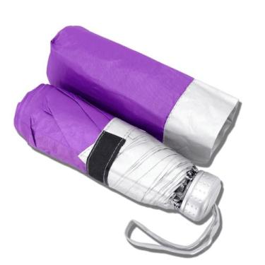 Imagem de Guarda chuva mini uv unissex compacto com sombrinha proteção solar - F