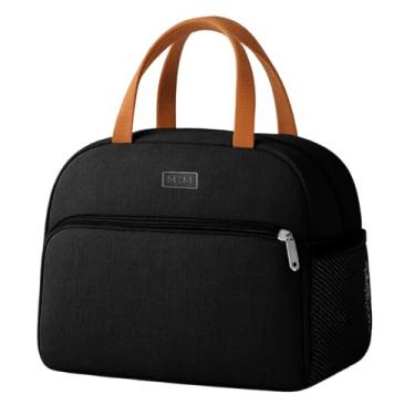 Imagem de Bolsa Térmica Marmita Fitness Feminina Compacta Organizada Fácil Limpeza (PRETO)