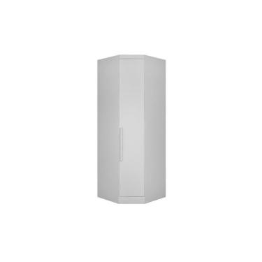 Imagem de Guarda Roupa Closet Solteiro De Canto Obliquo Rizon/linea C/ 1 Porta Neve - Novo Horizonte