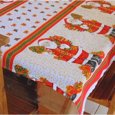 Imagem de Toalha De Mesa Natal Retangular 8 Lugares 145x295cm Poliéster - Bertoc