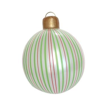 Imagem de oshhni Bola de Natal inflável, enfeite para festa, decoração de Natal, pingente pendurado para entrada de jardim, shoppings de festivais, Verde
