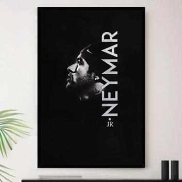 Imagem de Genérico, Quadro Neymar Preto Branco Minimalista Decorativo A4 23x33cm