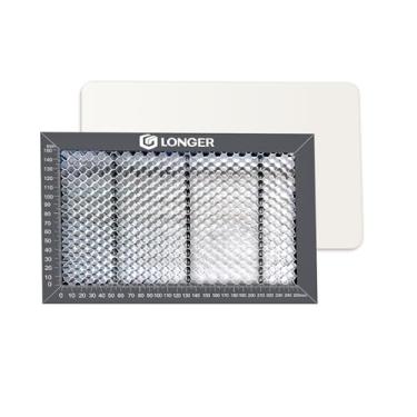 Imagem de Longer Cama a laser de favo de mel, mesa de trabalho de colmeia de 30 cm x 19,8 cm com painel de alumínio para a maioria das máquinas de corte de gravador, acessórios de máquina de gravação para corte