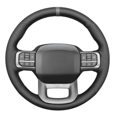 Imagem de MEWANT Capas de volante para Ford F-150 2021-2025 / F-150 Lightning 2022-2025 costurado à mão F150