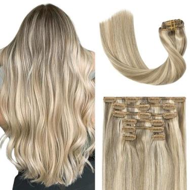 Imagem de Extensões de cabelo Clip in UGOTRAYS 30cm 70g Ash Blonde 18p613