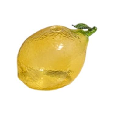 Imagem de IEUDNS Vaso de flores, difusor de vidro vazio, decoração de garrafa, vaso decorativo de frutas, hidropônico para plantas, flores secas, inauguração de casa, Limão 16x10.5x10.5cm