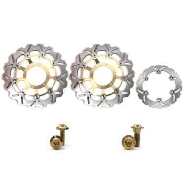 Imagem de Arashi Discos de freio dianteiros traseiros rotores com parafusos de montagem para Honda CB1300 CB1284 2003-2008, peças de acessórios de reposição de motocicleta